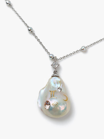 Zodiac Collection Baroque Pearl Necklace Gemini