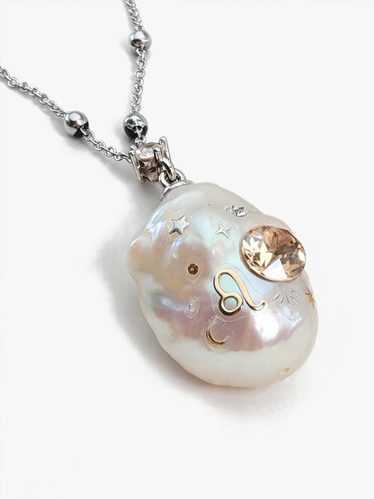 Zodiac Collection Baroque Pearl Necklace Leo