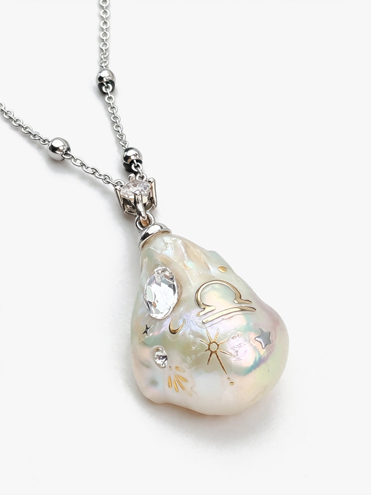 Zodiac Collection Baroque Pearl Necklace Libra