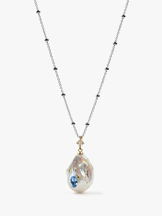 Zodiac Collection Baroque Pearl Necklace Pisces