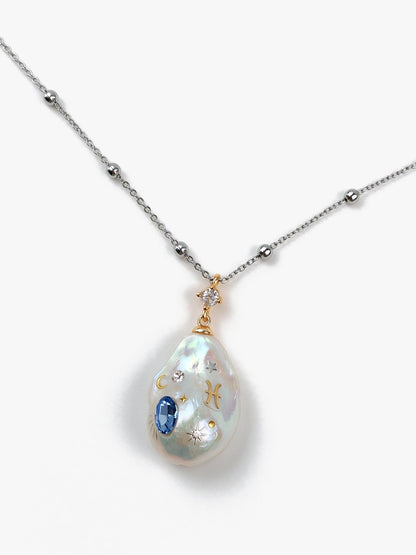 Zodiac Collection Baroque Pearl Necklace Pisces