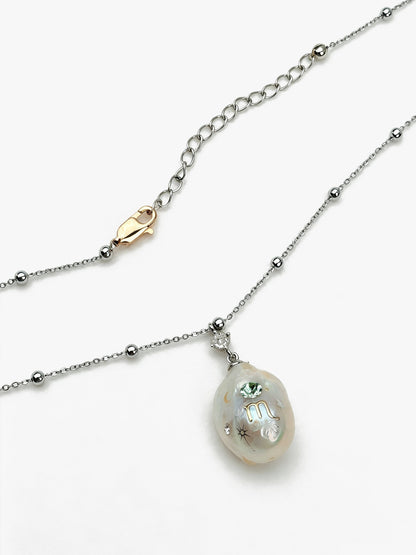 Zodiac Collection Baroque Pearl Necklace Scorpio