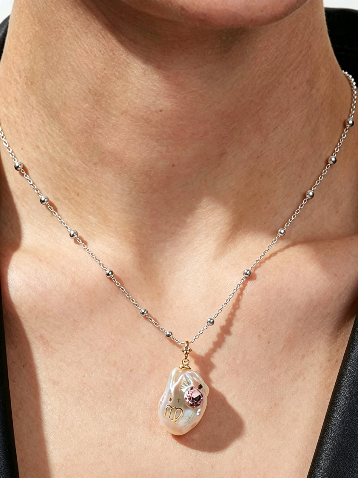 Zodiac Collection Baroque Pearl Necklace Virgo