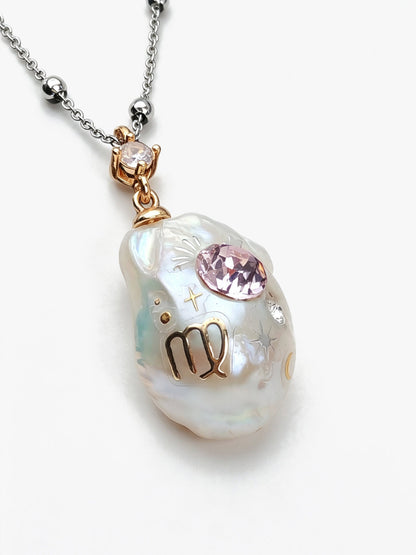 Zodiac Collection Baroque Pearl Necklace Virgo