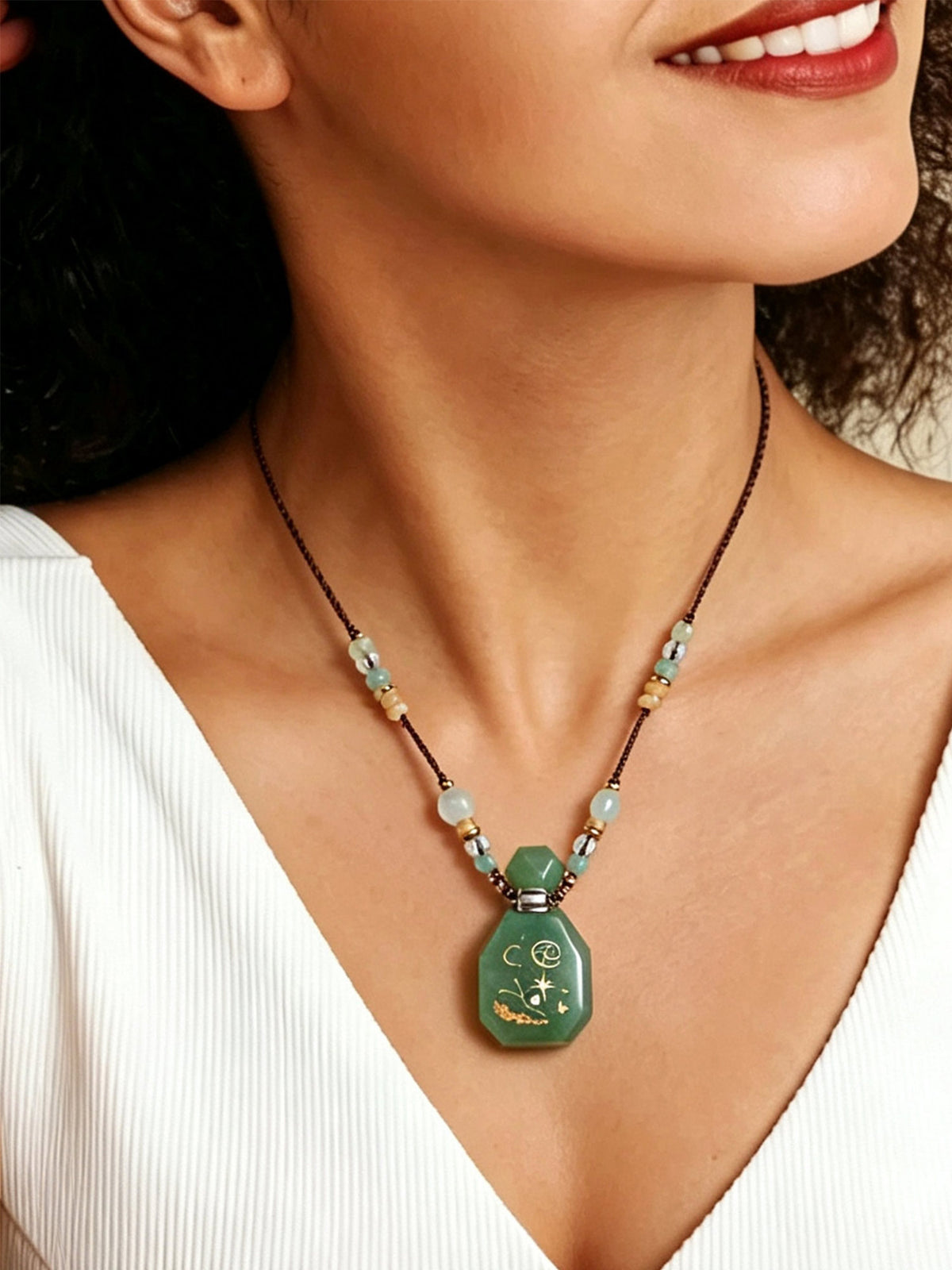 Zodiac Crystal Perfume Bottle Pendant Necklace Cancer