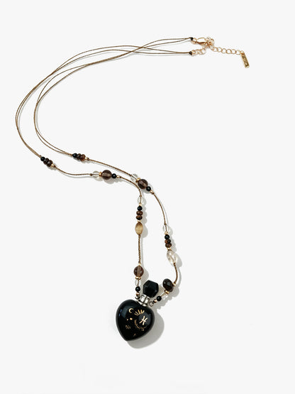Zodiac Crystal Perfume Bottle Pendant Necklace Pisces