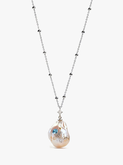 Zodiac Collection Baroque Pearl Necklace Aquarius