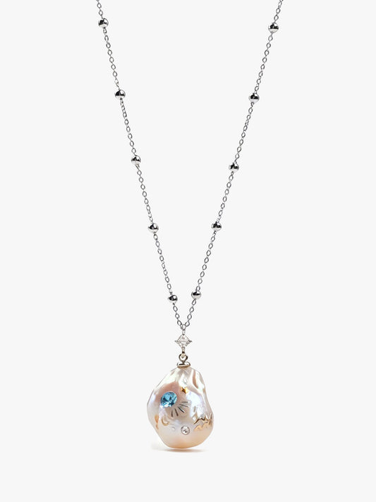 Zodiac Collection Baroque Pearl Necklace Aquarius