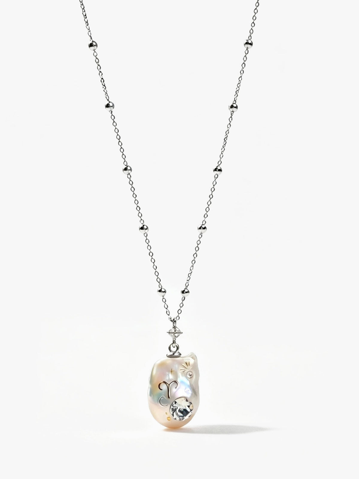 Zodiac Collection Baroque Pearl Necklace Aries
