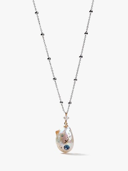 Zodiac Collection Baroque Pearl Necklace Sagittarius
