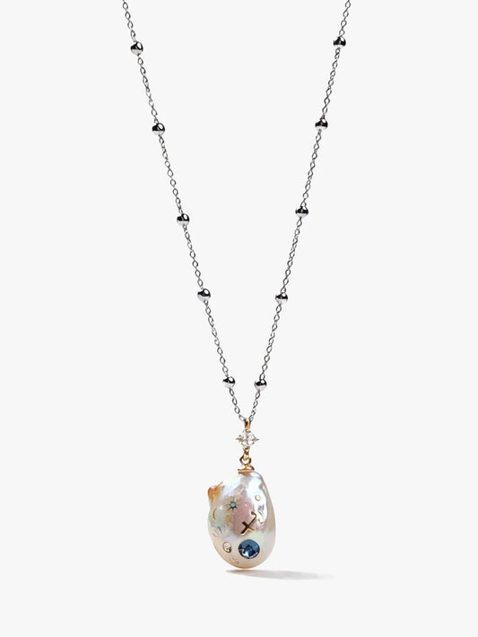 Zodiac Collection Baroque Pearl Necklace Sagittarius