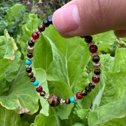 Tiger's Eye Multi-Gemstone Thin Bracelet