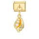 Gold Bottom Pendant - Pearl Snail