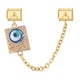 Double Pendant With Gold Bottom - Devil's Eye 4