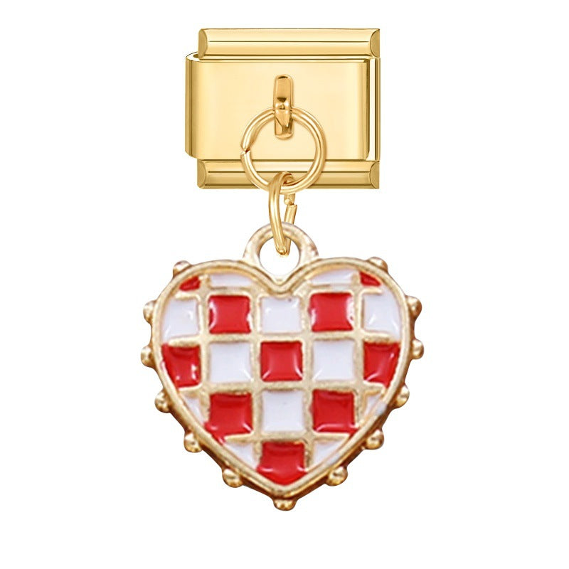 Gold Bottom Pendant - Love 9 / 1 * 0.9cm (for Out-of-stock Products, You Can Contact Customer Service To Confirm Whether They Are In Stock)