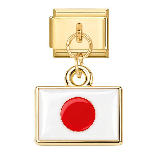 Gold Bottom Pendant - Korean Flag