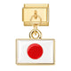 Gold Bottom Pendant - Japanese Flag