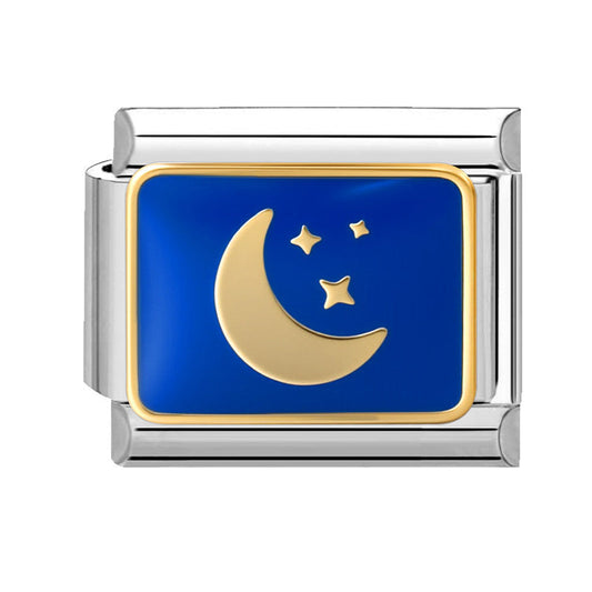 Blue Background Star And Moon-3 / 1*0.9cm