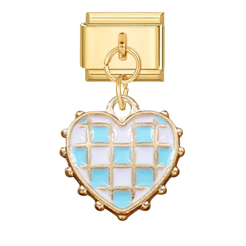 Gold Bottom Pendant - Love 8 / 1 * 0.9cm (for Out-of-stock Products, You Can Contact Customer Service To Confirm Whether They Are In Stock)