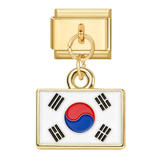 Gold Bottom Pendant - Japanese Flag