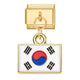 Gold Bottom Pendant - Korean Flag