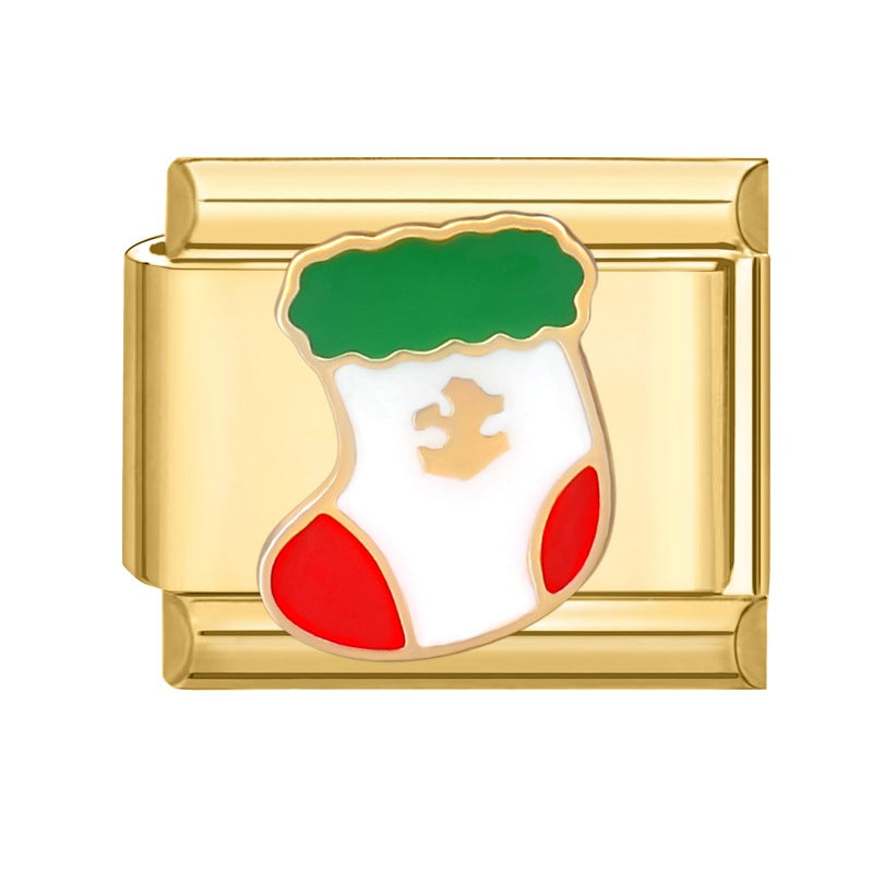 Full Gold Red And Green Socks
