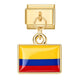 Gold Pendant - French Flag