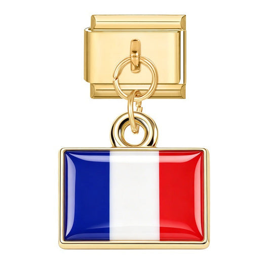 Gold Pendant - Colombian Flag