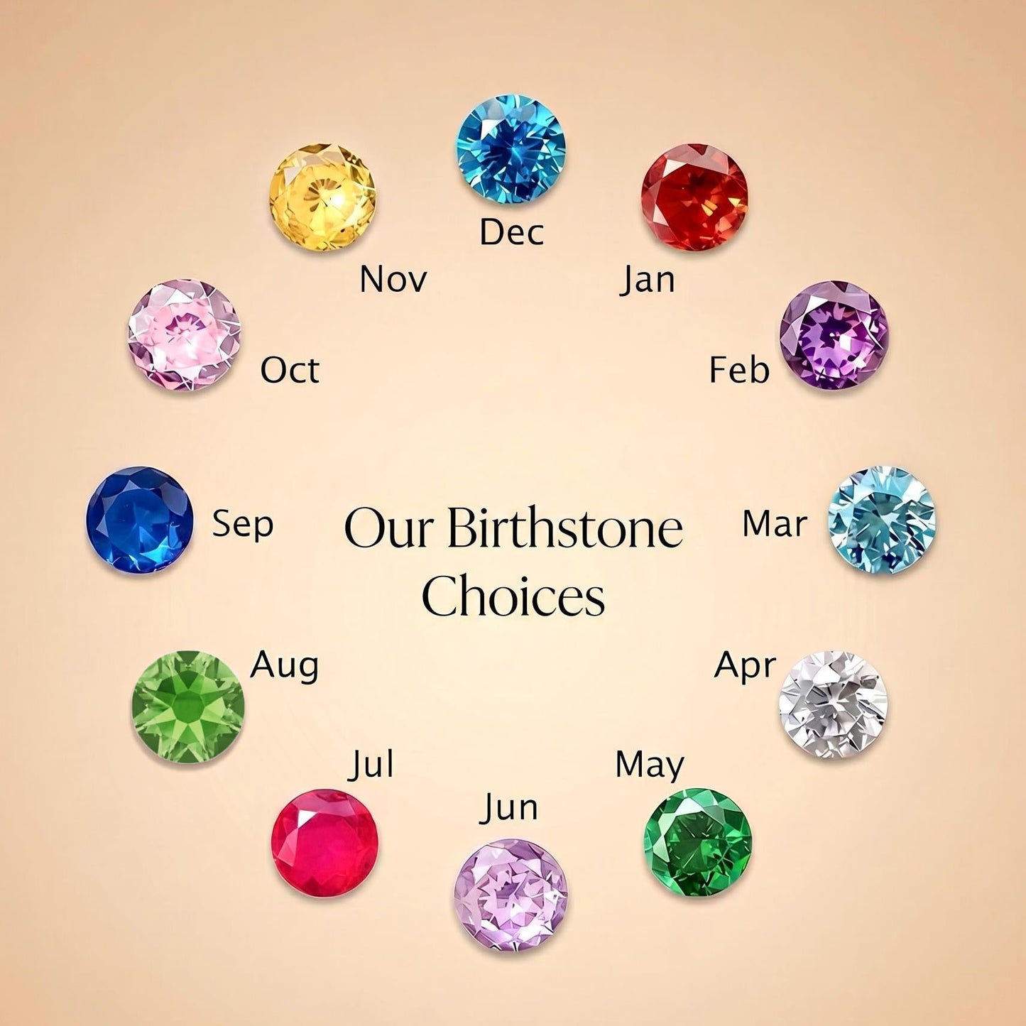 18th Birthday Gift for Girls, Personalized Initial & Birthstone Necklace