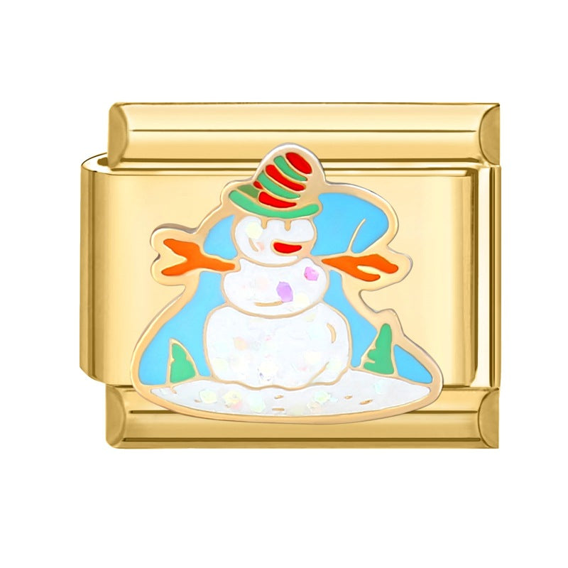 All Gold Blue Bottom Snowman