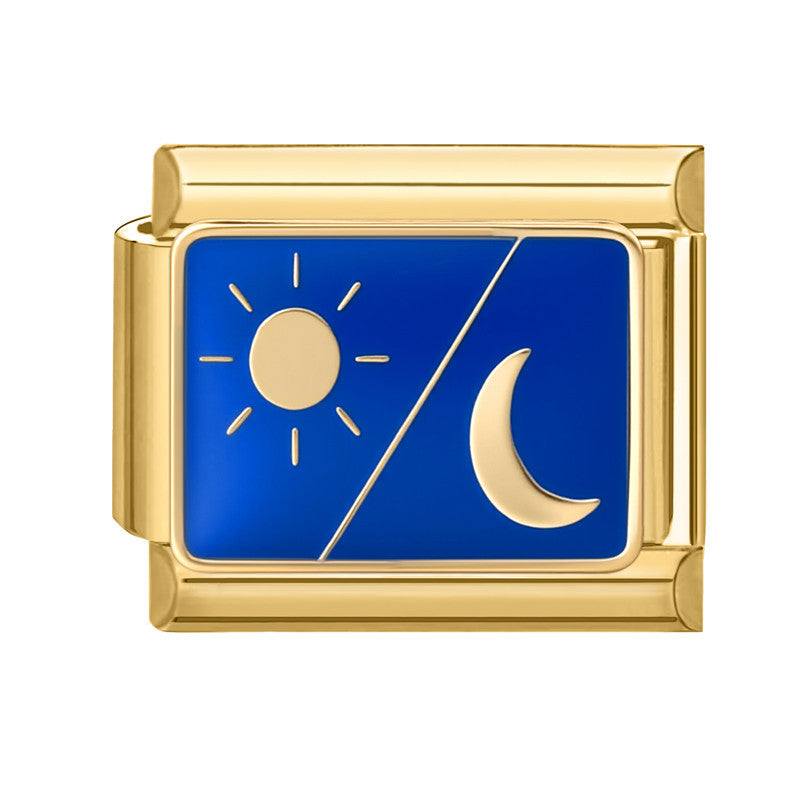 Gold Bottom Blue Star Moon-15 / 1 * 0.9cm [out Of Stock Minimum Order Of 100]