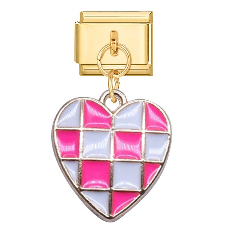 Gold Bottom Pendant - Love 5 / 1 * 0.9cm (for Out-of-stock Products, You Can Contact Customer Service To Confirm Whether They Are In Stock)