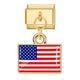 Gold Bottom Pendant - American Flag