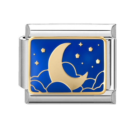 Blue Background Star Moon-23 / 1*0.9cm