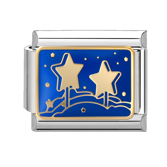 Blue Background Star Moon-25 / 1*0.9cm
