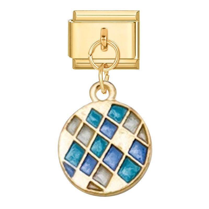 Gold Bottom Pendant - Round 3 / 1 * 0.9cm (for Out-of-stock Products, You Can Contact Customer Service To Confirm Whether They Are In Stock)