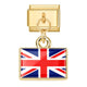 Gold Pendant - United Kingdom Flag
