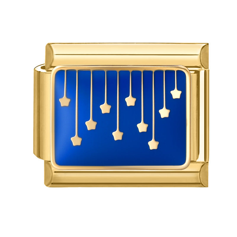 Golden Blue Star Moon-10 / 1 * 0.9cm [out Of Stock Minimum Order Of 100]