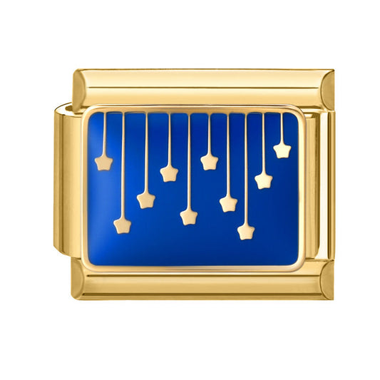 Golden Blue Star Moon-10 / 1 * 0.9cm [out Of Stock Minimum Order Of 100]