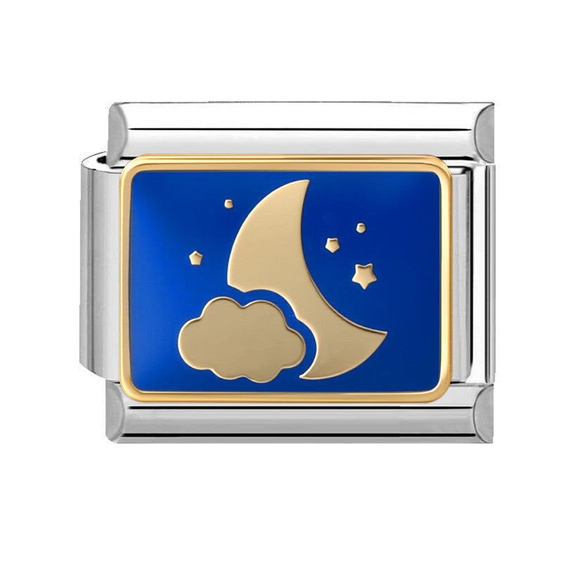 Blue Background Star Moon-12 / 1*0.9cm