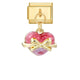 Gold Bottom Pendant - Red Love
