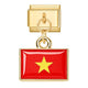 Gold Pendant - Vietnamese Flag