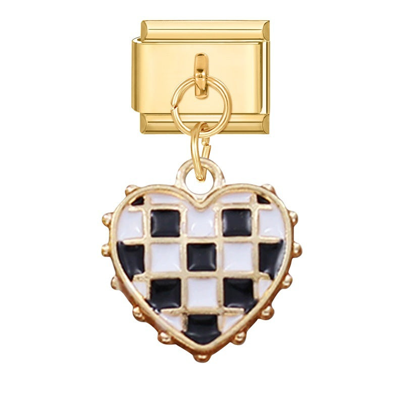 Gold Bottom Pendant - Love 10 / 1 * 0.9cm (for Out-of-stock Products, You Can Contact Customer Service To Confirm Whether They Are In Stock)