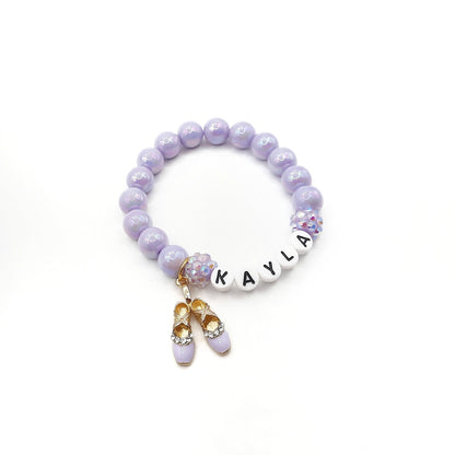 Personalized Ballet Name Bracelet for Girls, Ballerina Dance Gift