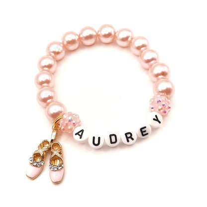 Personalized Ballet Name Bracelet for Girls, Ballerina Dance Gift