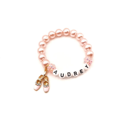 Personalized Ballet Name Bracelet for Girls, Ballerina Dance Gift