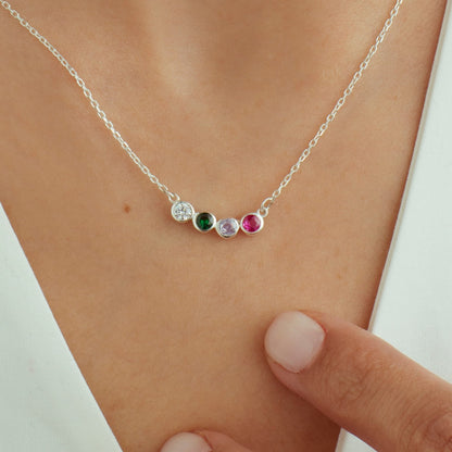 Birthday Gift for Girls, Personalized Birthstone Necklace for Daughter or Granddaughter