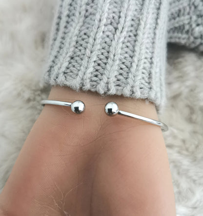 Birthday Gift for Her, Personalized Initial Bracelet, Minimalist 4mm Bead Ball Jewelry for Women and Girls