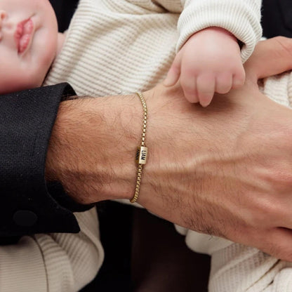 Personalized Daddy Bracelet with Kids Names, Custom Family Name Bracelet