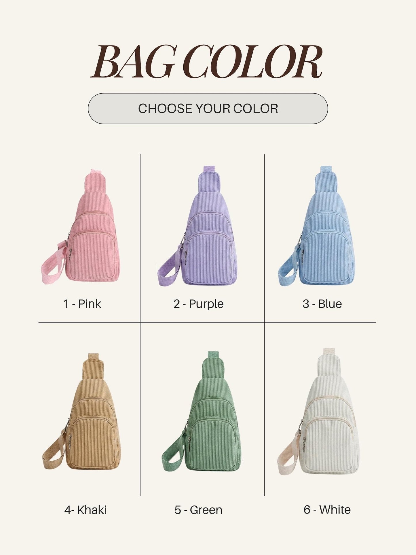 Personalized Kids Crossbody Bag, Custom Corduroy Sling Bag, Birthday Gift or Back to School for Toddlers and Children